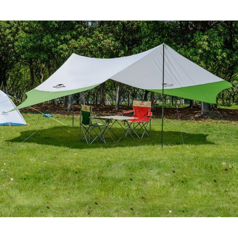 Тент кемпінговий Naturehike NH16T012-S 210T polyester 4.0х3.5 м 1.7кг Green