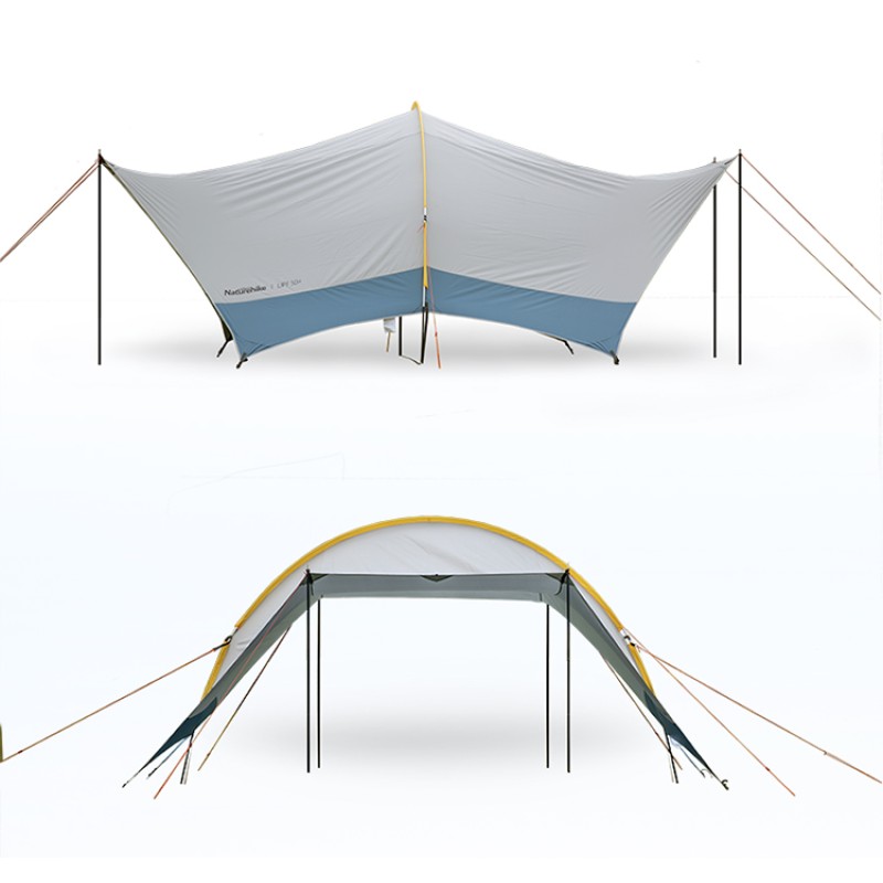 Тент кемпінговий Naturehike Cloud dome shelter 5.5 х4.0 м NH19TM006 Grey