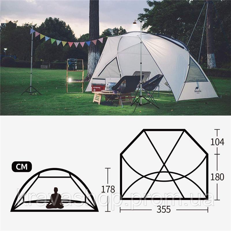 Тент кемпінговий Naturehike Beach tent & tarp 210T 65D polyester NH18Z001-P white