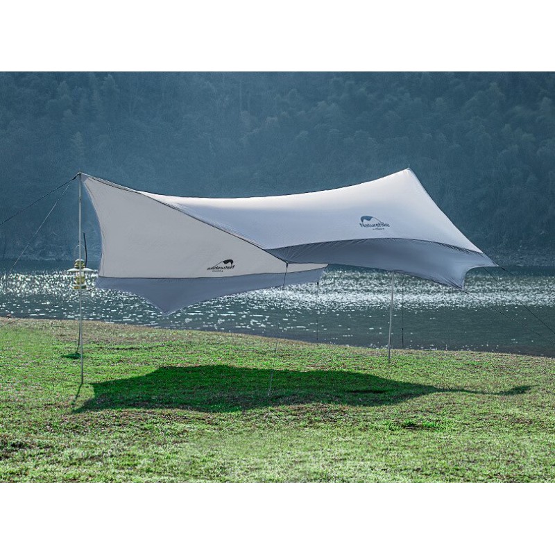 Тент кемпінговий Naturehike NH16T012-S 210T 4.0х3.5м 2.8кг blue/grey
