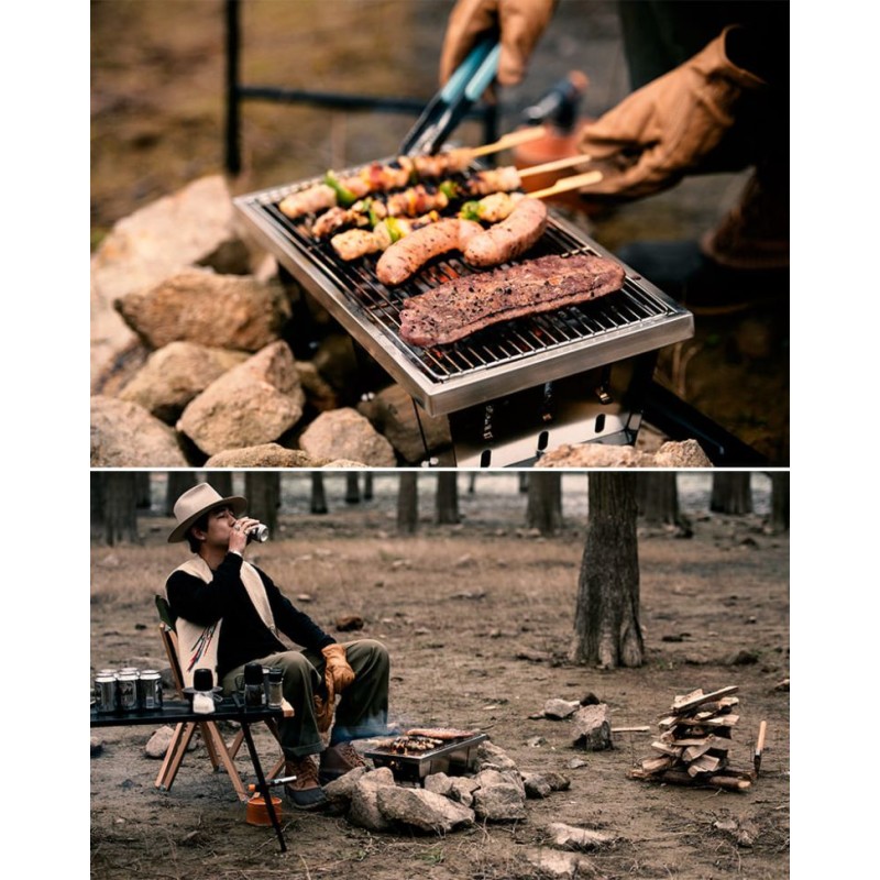 Складний гриль-барбекю Naturehike Wild valley Glamping* NH20CJ006 steel