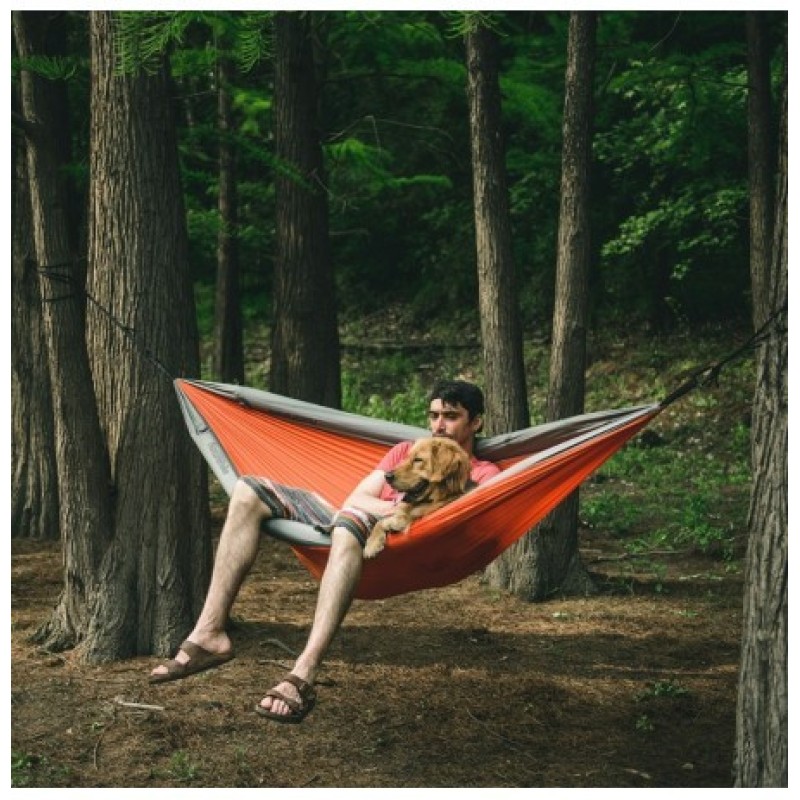 Гамак двомісний Naturehike 210T Inflatable pipe NH18D002-C Orange