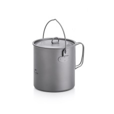 Туристичний титановий казанок Naturehike 1250 мл NH18T303-C Grey