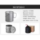 Туристичний титановий казанок Naturehike 1250 мл NH18T303-C Grey