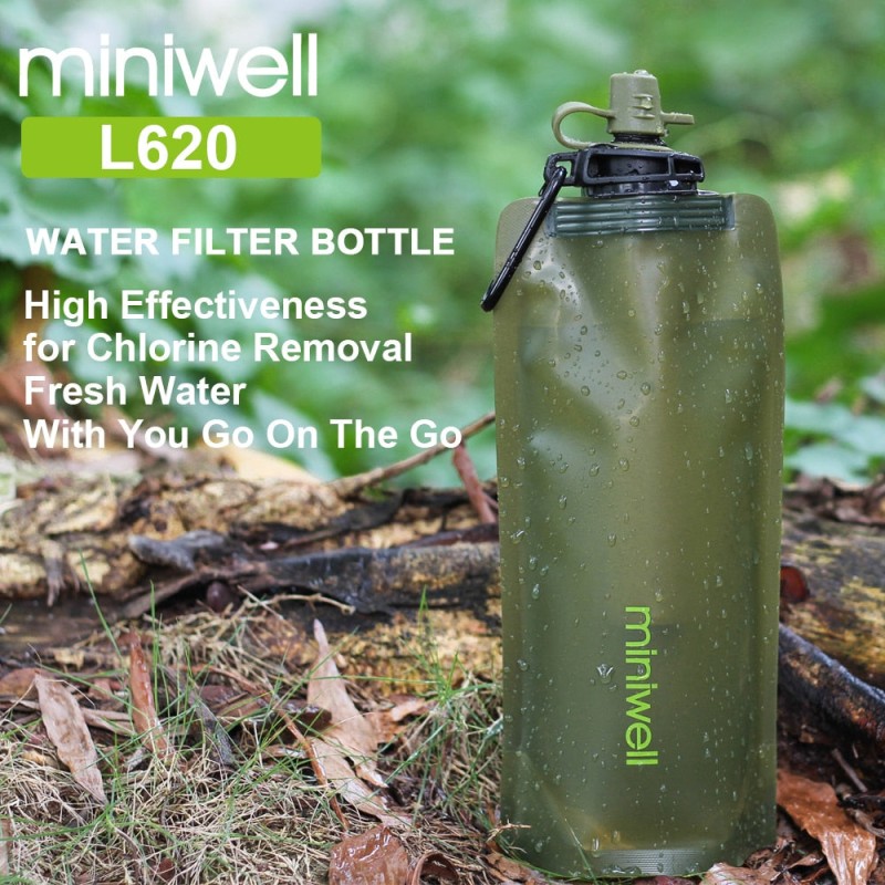 Фільтр для води портативний туристичний Miniwell L620 1000L green