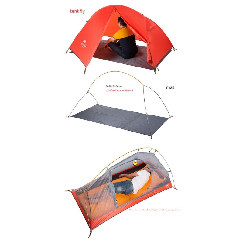 Намет Naturehike Cycling I (1-місний) 210T polyester + footprint NH18A095-D Blue