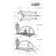 Намет Naturehike Cloud UP I (1-місний) 210T polyester + footprint NH15T001-T Green