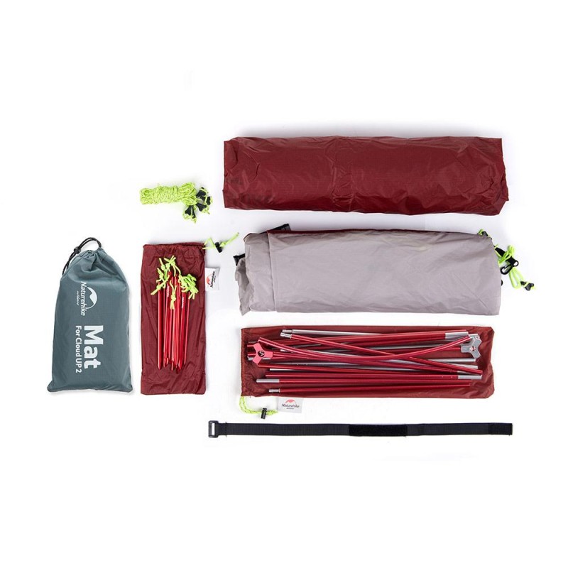 Намет Naturehike Cloud UP II with skirt (2-х місний) 20D silicone New version + footprint NH17T001-T Grey