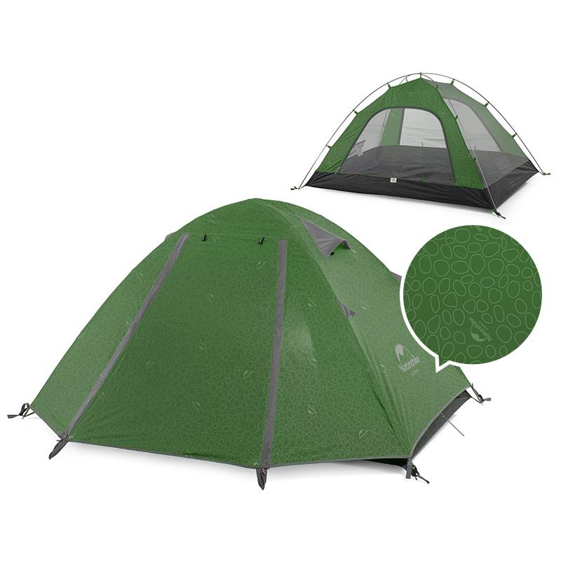 Намет Naturehike P-Series III (3-х місний) 210T 65D polyester Graphic NH18Z033-P forest green
