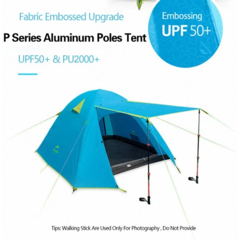 Намет Naturehike P-Series III (3-х місний) 210T 65D polyester Graphic NH18Z033-P forest green