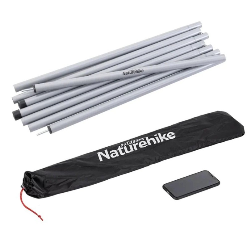 Комплект стійок для тенту Naturehike NH19PJ042 2.4м Steel poles Ø25 silver