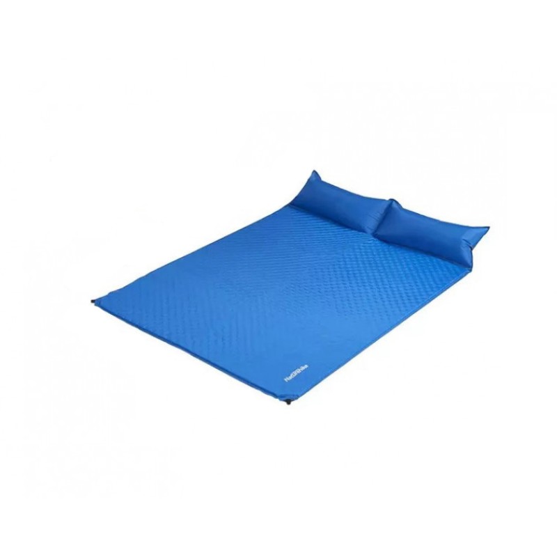 Килимок надувний двомісний з подушкою Naturehike 185*130 NH18Q010-D peacock blue