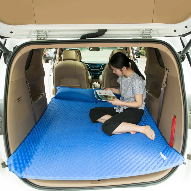 Килимок надувний двомісний з подушкою Naturehike 185*130 NH18Q010-D peacock blue