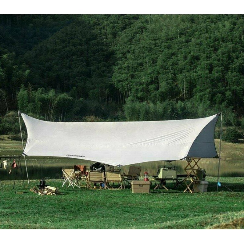 Тент для кемпінгу Naturehike Moraine (з двома стійками) 680*576 NH19TM004 150D gray