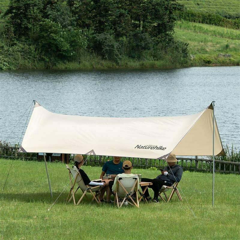 Тент для кемпінгу Naturehike Girder (з двома стійками) 400*292 NH20TM006 150D gold