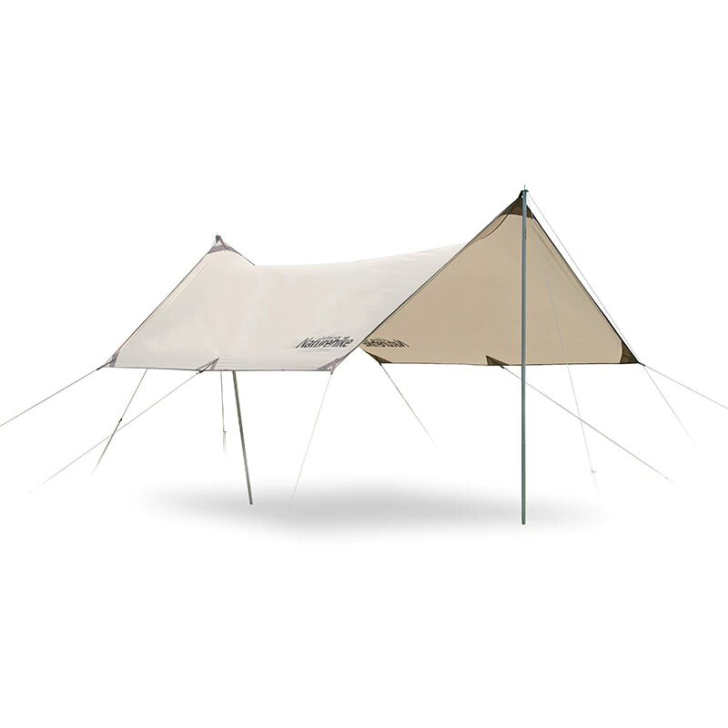 Тент для кемпінгу Naturehike Girder (з двома стійками) 500*292 NH20TM006 150D gold