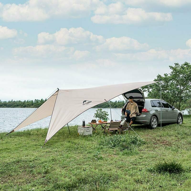 Тент для кемпінгу Naturehike Car Rear Canopy (з трьома стійками) 590*340 NH21TM001 gold