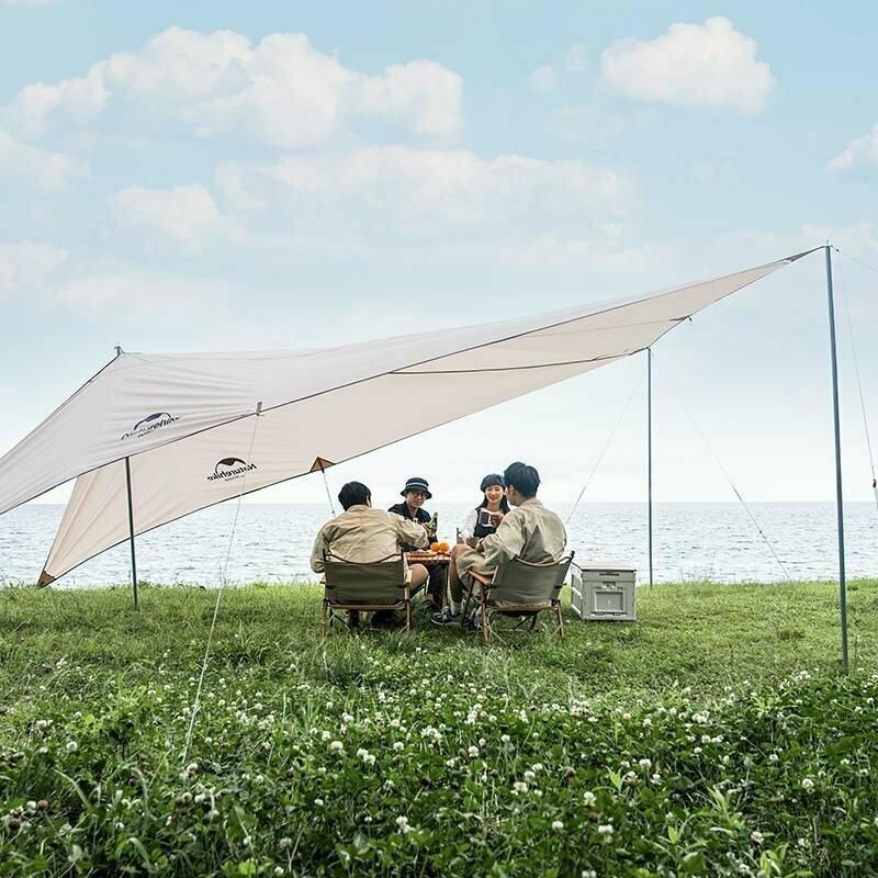 Тент для кемпінгу Naturehike Car Rear Canopy (з трьома стійками) 590*340 NH21TM001 gold