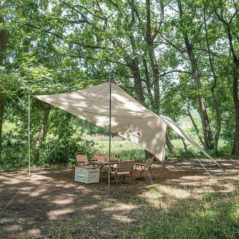 Тент для кемпінгу Naturehike Car Rear Canopy (з трьома стійками) 590*340 NH21TM001 gold