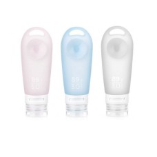 Дорожній набір cиліконових бутилок Naturehike 3шт 89 ml NH20LY012 pink/white/blue