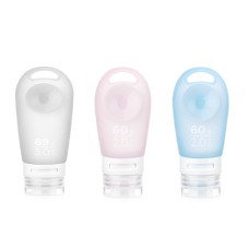 Дорожній набір силіконових бутилок 3шт 60 ml NH20LY012 pink/white/blue