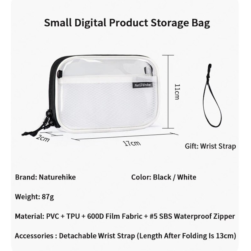 Несесер Naturehike NH20SN007 Fashion Series Toiletry Bag S white