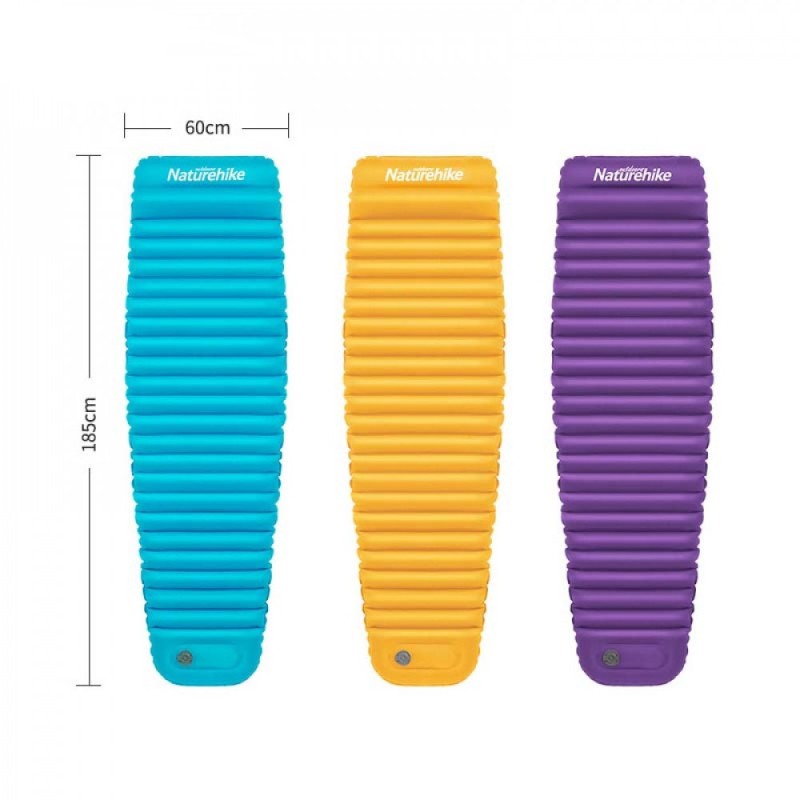 Надувний матрац Naturehike C002 Mummy mattress with pillow S 1850*550*75mm NH18Q002-D Peacock Blue