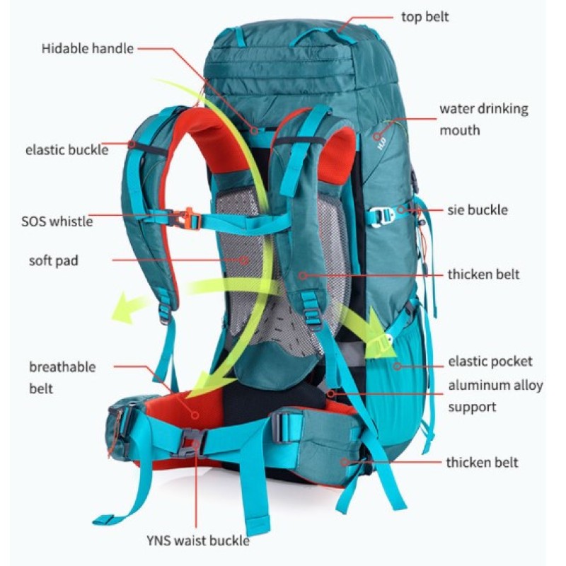 Наплічник трекінговий Naturehike 65 NH16Y065-Q Green
