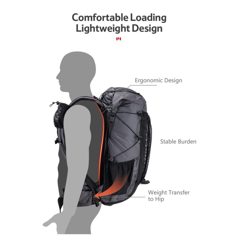 Наплічник Naturehike Rock 60+5 л NH19BP095 Black