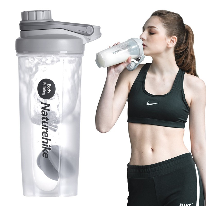 Пляшка-шейкер Naturehike з кулькою Fitness 0.7л NH19SJ003 Grey