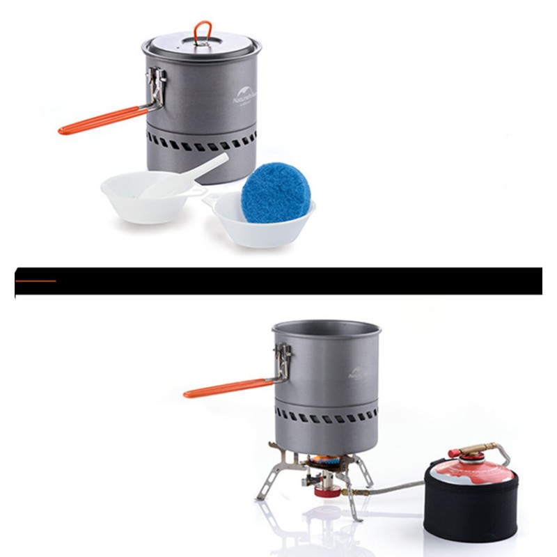 Казанок з радіатором Naturehike 1.5 л NH15T216-G Grey
