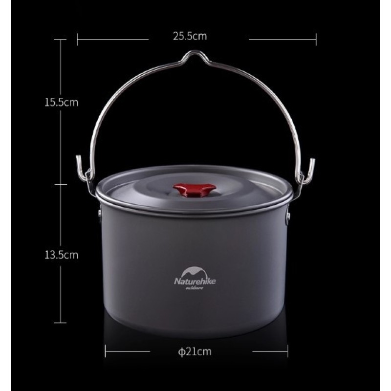 Казан Naturehike Camping 4 л NH17D021-G Grey