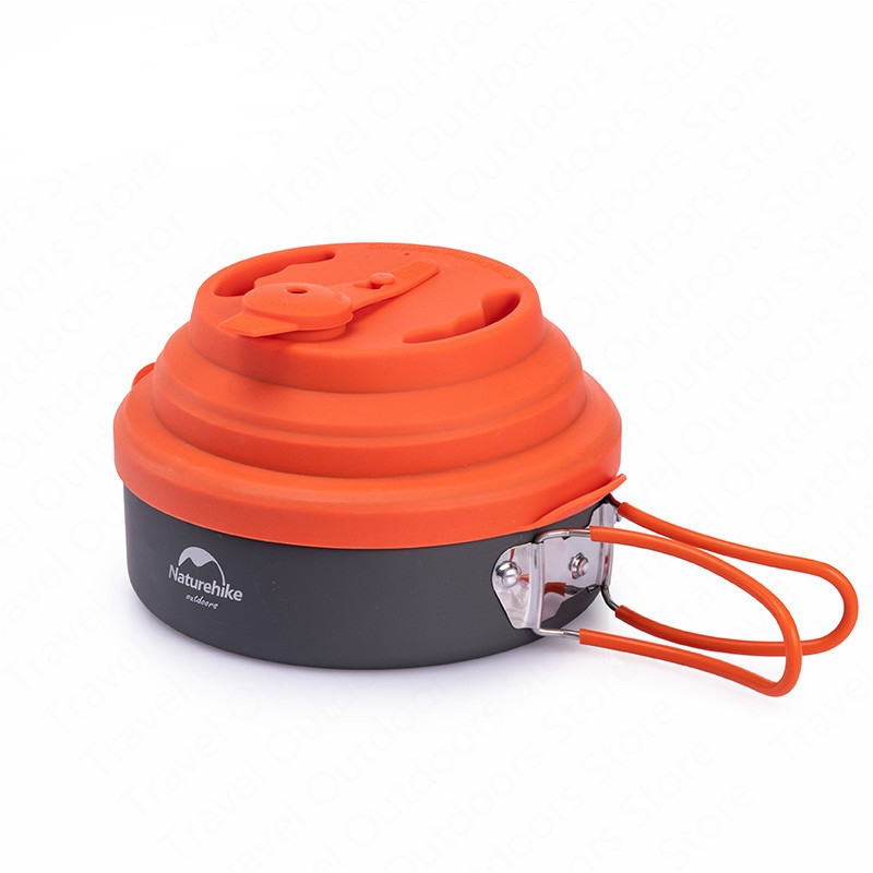 Сковорода Naturehike Camping Pan 1.6 л with silicone lid NH19CJ006 Orange