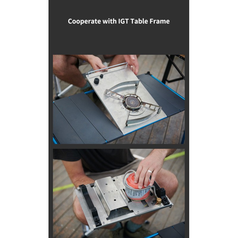 Пальник-плита кемпінговий Naturehike Outdoor Table Furnace Q-9E NH19PJ002 Grey