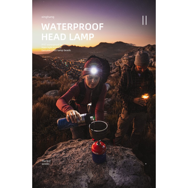 Ліхтар налобний Xinghang Naturehike IPX7 1200mAh charge version NH18T003-C Orange