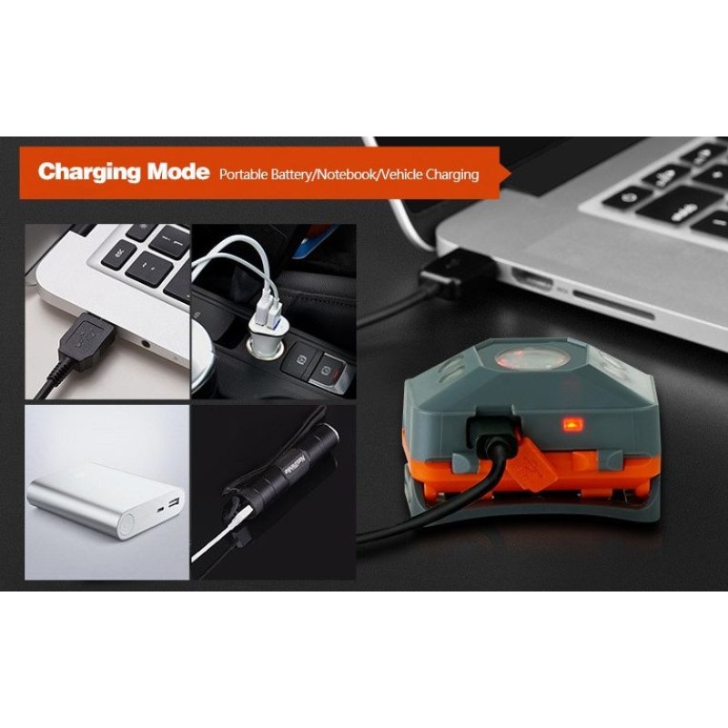 Ліхтар налобний Naturehike NH SD-02 Rechargable lamp 1200mAh NH17G025-D Grey