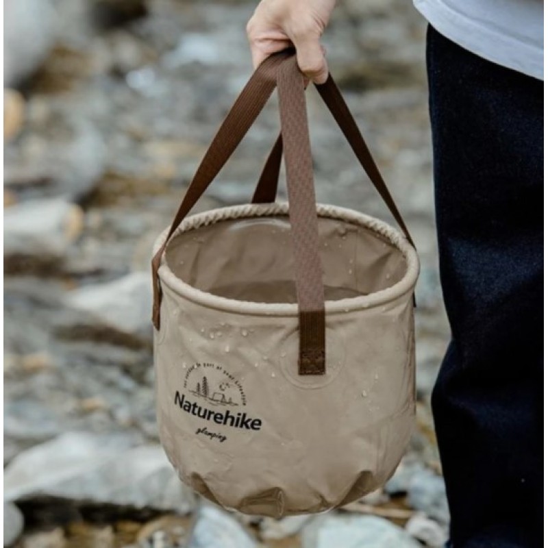 Відро складне Naturehike Round bucket PVC 20 л NH20SJ040 Light Coffee
