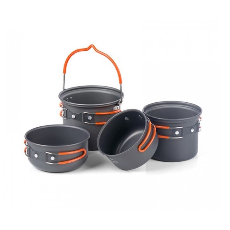 Набір посуду Naturehike 2-3 NH Updated (2 каструлі+ кришки) NH18T018-G Grey
