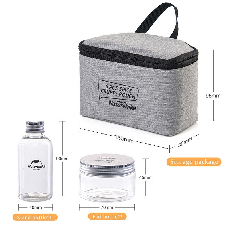 Набір для спецій Naturehike BBQ NH17T011-P Grey