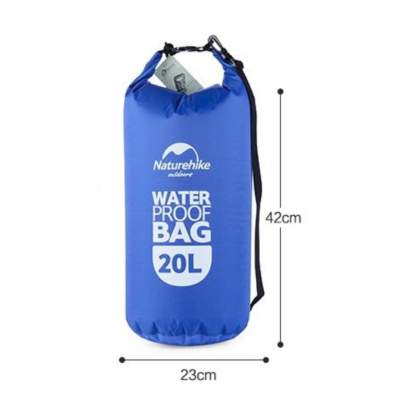 Гермомішок Naturehike з прозорою вставкою 20 л NH15S005-D Blue