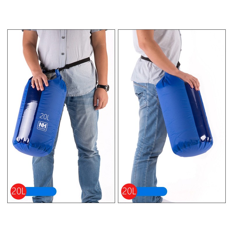 Гермомішок Naturehike з прозорою вставкою 5 л NH15S005-D Blue