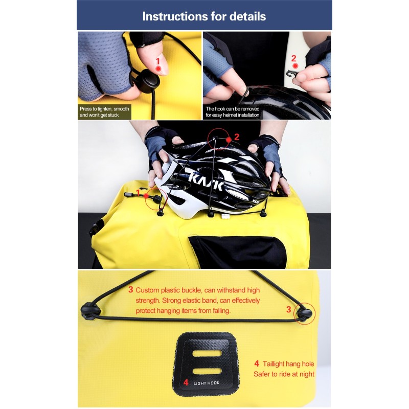 Герморюкзак Rhinowalk 500D 25л X20311 Yellow