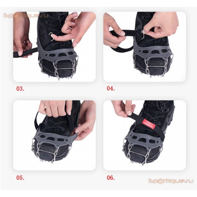 Кішки для трекінгу Naturehike розмір L NH19HJ002 black