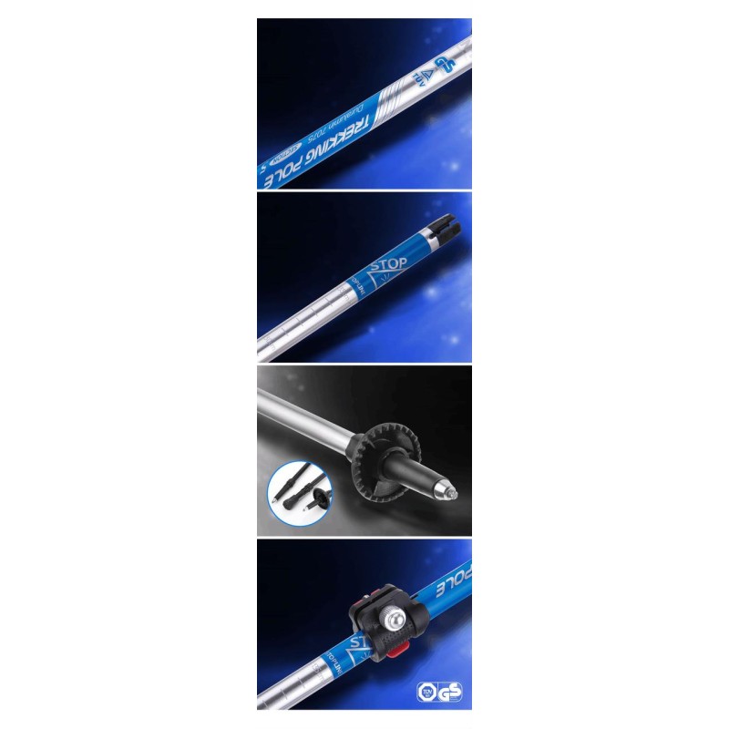 Трекінгові палиці Naturehike 7075 5-с. NH15A023-Z Blue