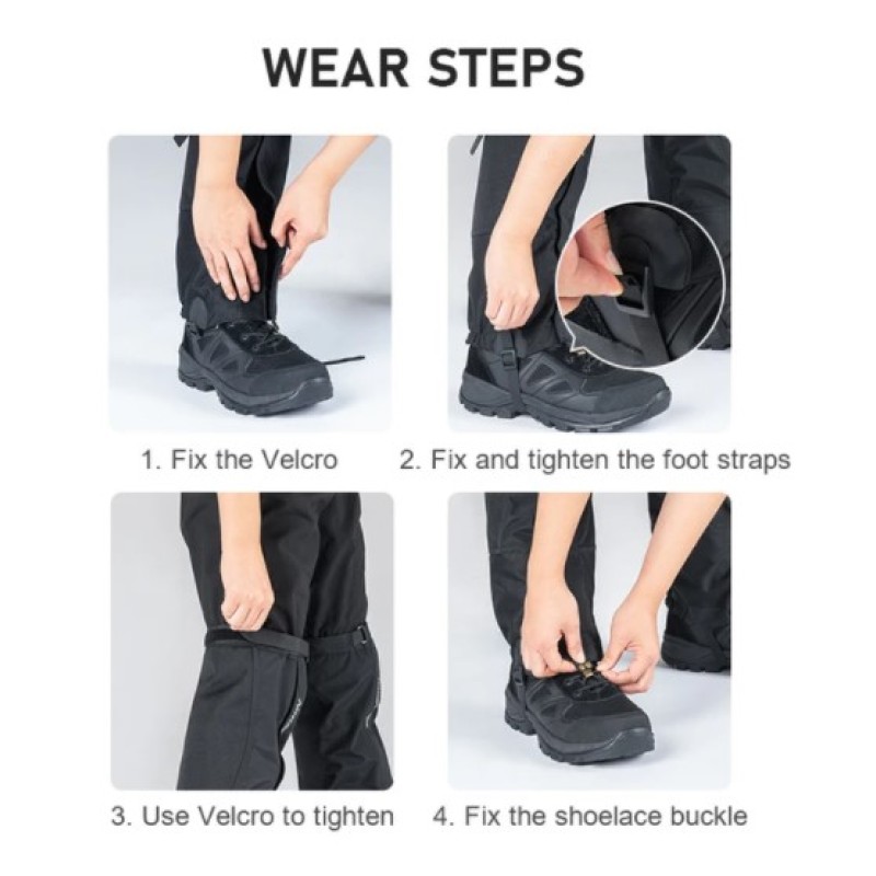 Гамаші Naturehike HJ-X04 Gaiter L 44-46 NH20HJ014 black