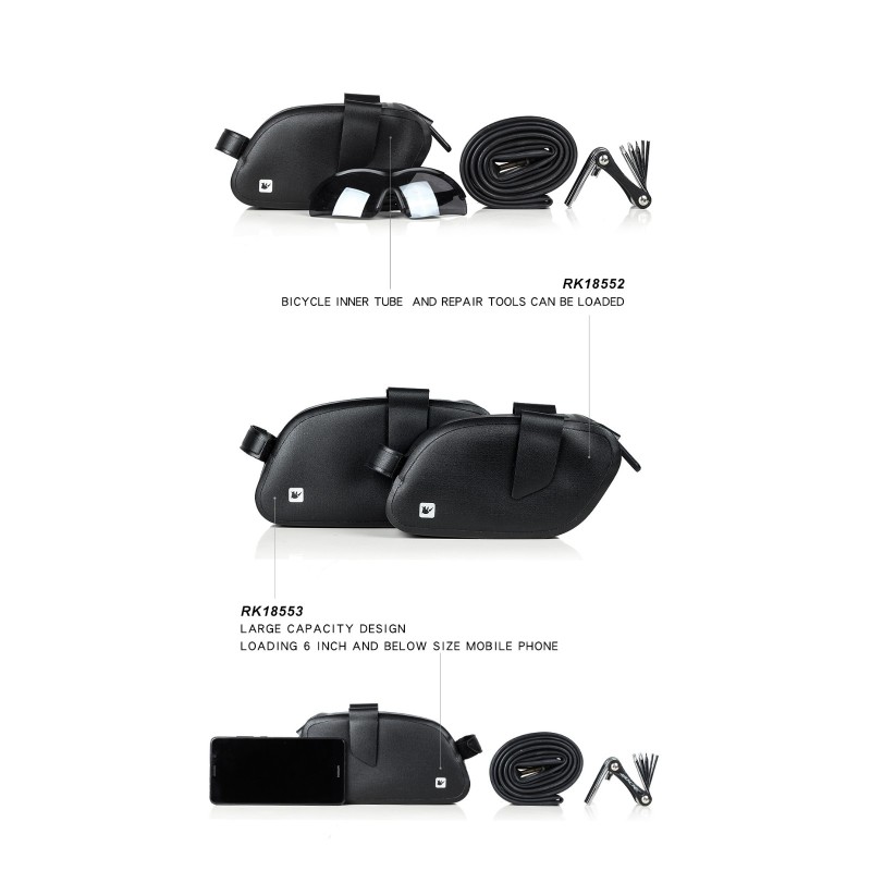 Велосумка підсідельна Rhinowalk L 1.1л RK18553 Black
