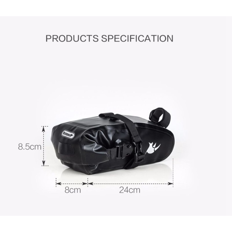 Велосумка підсідельна Rhinowalk Bike 1.5л TF550 Black