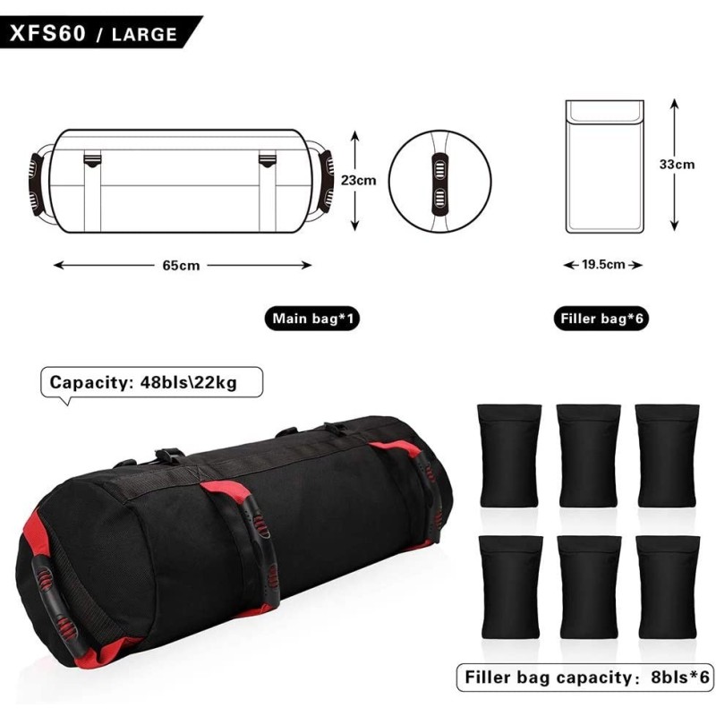 Сумка для кросфіту Rhinowalk Sand Bag L XFS60 Black