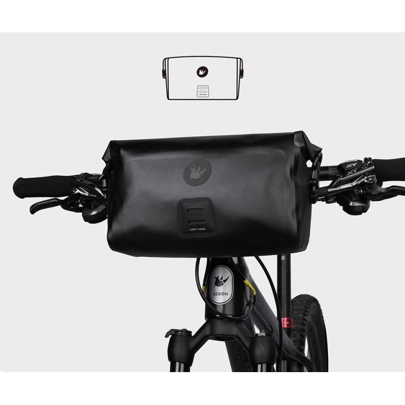 Велосумка на кермо Rhinowalk 8л+4л X21998 Black
