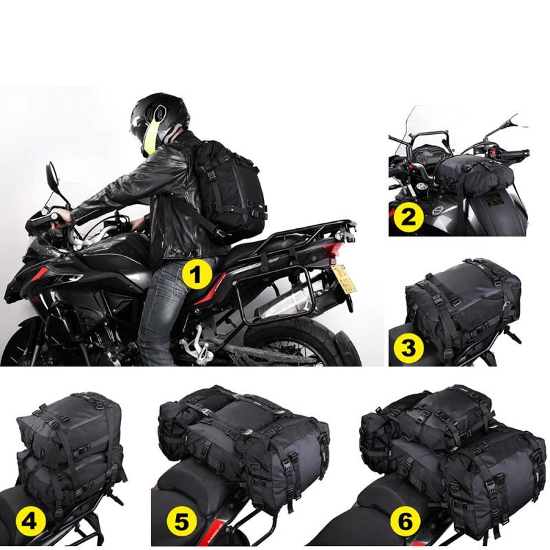 Сумка-рюкзак на багажник Rhinowalk Motorcycle 30л MT21630 Black, Чорний